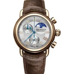 Aerowatch 1942 Moon Phase Chronograph Quartz - A 78100 RO04